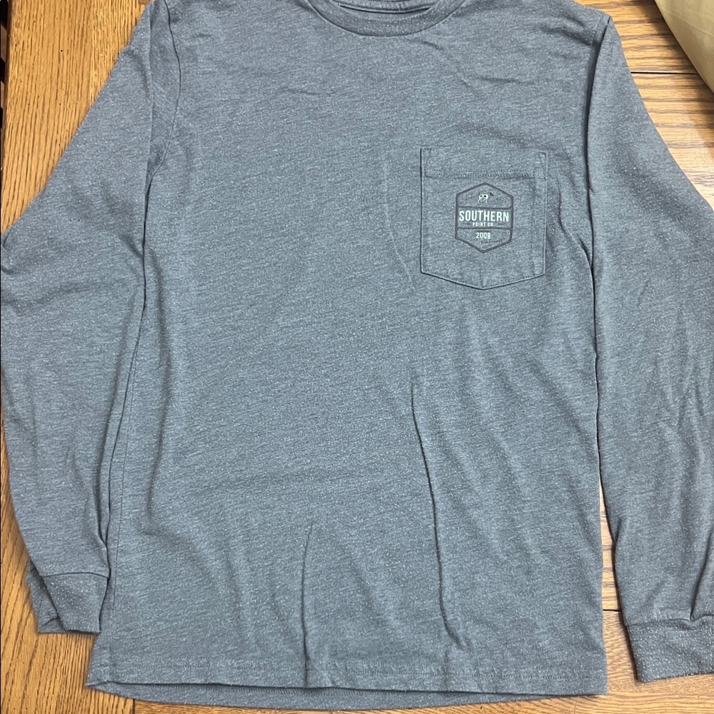 Long Sleeve Kids Tee in Gray